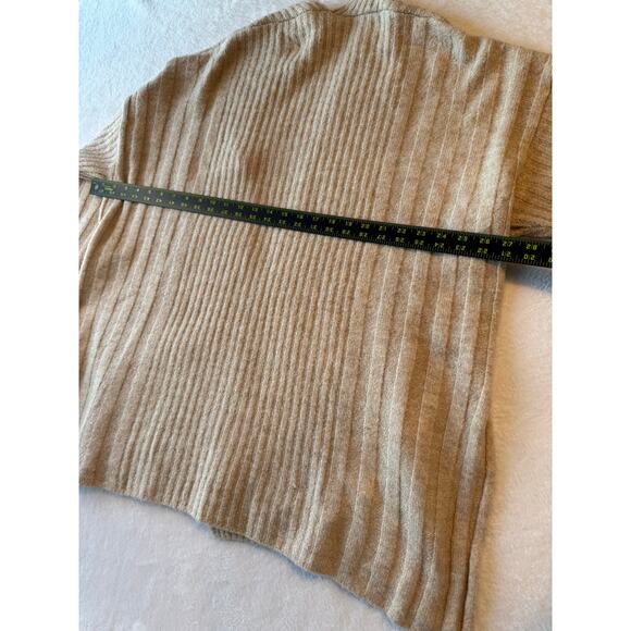 Topshop Womens Tan Oversized Long Cardigan Size Small Open Front Grandma Core - Picture 3 of 10